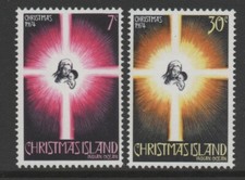 Christmas Island 1974 Christmas set of 2 MUH