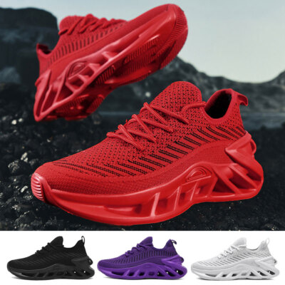 Unisex Running Shoes Trainers Breathable Mesh Soft-Sole Lightweight Sports Shoes
