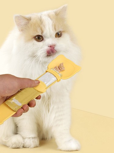 Cat Treat Spoon Squeeze, Happy Spoon Cat Treat Feeder - Picture 3 of 27