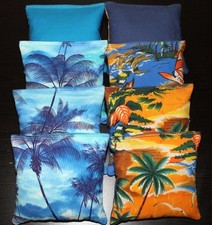 TROPICAL Island Paradise Cornhole Bean Bags ACA Regulation Margaritaville Sunset