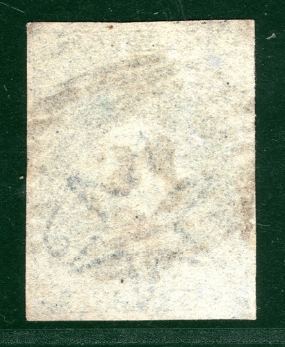 SOUTH AUSTRALIA QV SG.3 6d Deep Blue (1855) Used *34* Numeral Cat £170+ EBLUE61 - Picture 3 of 6