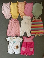 Bundle of 10 baby girl rompers, sleepsuits first size, newborn bundle