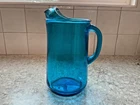 Vintage Anchor Hocking Aqua Blue Glass Pitcher