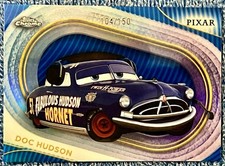 Doc Hudson Disney Topps Chrome #54 Blue Refractor Card 104/150 RARE Wave CARS