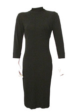 Amarissima Italy Little Black Dress LBD Open Back Cocktail Long Sleeves 42 4 6