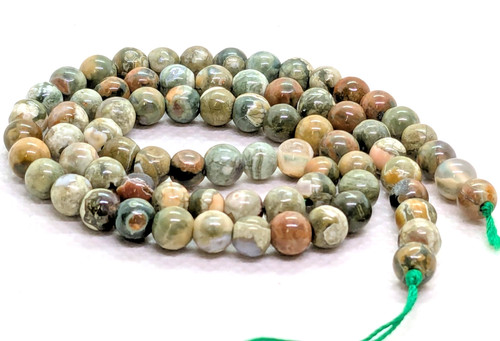 Silver Leaf Jasper Natural Stone 6 mm Beads 16" Strand Jewelry Findings Crafts