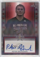 2020 Leaf Metal US Army All-American Bowl Tour Red 3/3 Peter Skoronski Auto 1m1a