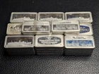 Sterling Silver Franklin Mint Bars. 38 bar lot, above 2 oz each. 73.22 ozt pure