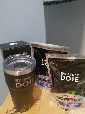 Everyday Dose Coffee Lot Of 2 And Tumbler New In Box