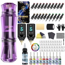 POSEIDON Tattoo Pen Set, Cordless Tattoo Gun Kit Tattoo Kit with 2Pcs Battery...