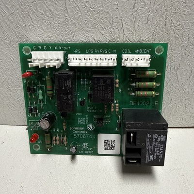 #ad Johnson Controls 5706744 HVAC Furnace Control Circuit Board BE1002 LF $50.00
