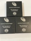 LOT OF 3 SEPTEMBER 11 NAT'L MEDAL 1oz SILVER PF COIN /SILVER  BULLION COIN .9999