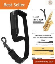 Leather Saxophone Neck Strap with Swivel Hook - Comfort & Safety