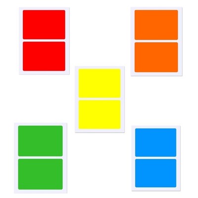 12 Sheets/Pack Moving Sticker Colored Labels Sticker Large Color Coding Labels