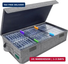 Cassette Tape Storage Box, Practical Cassette Tape Holder 16.34 x 9.25 x 3.54 In