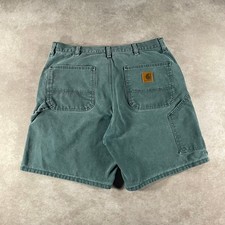 Vintage Carhartt B24 HTG Shorts 35 by 8 Union Hunter Green