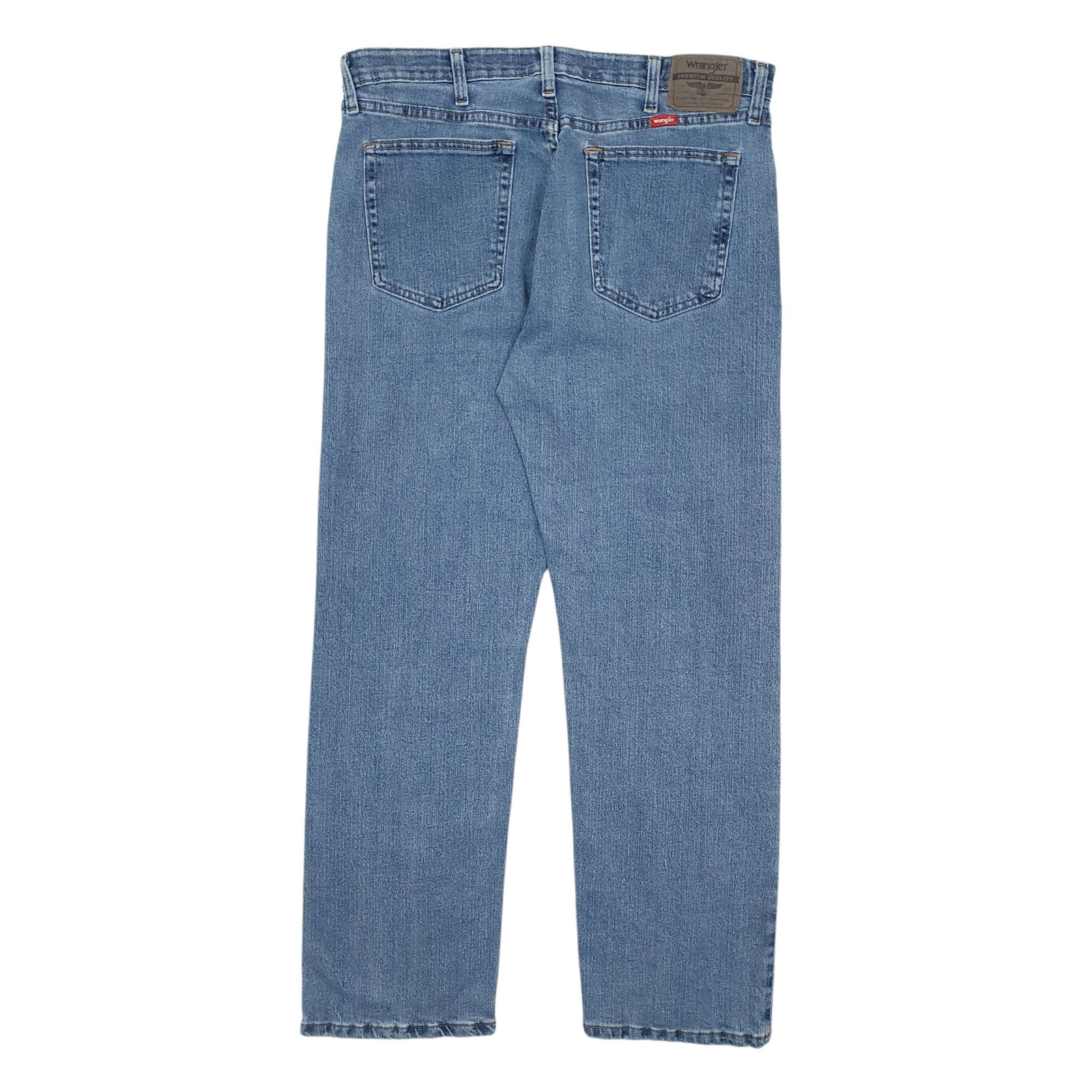 WRANGLER Performance Jeans Regular Fit Blue Denim Trousers Mens W34 L29 image 3