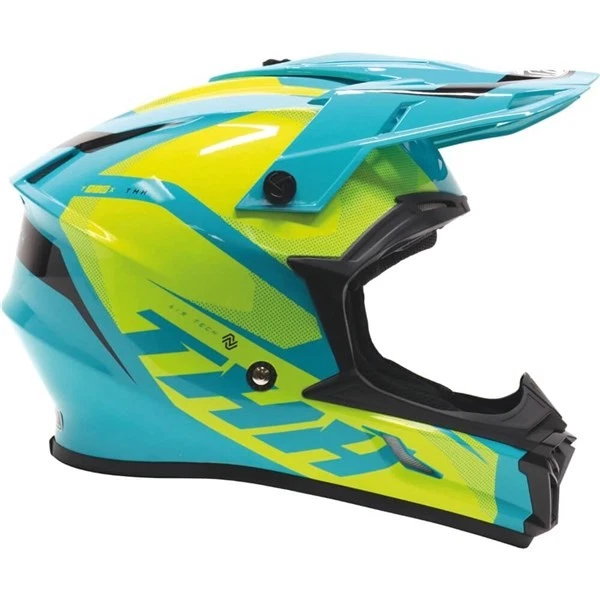 THH T710X Air Tech Youth Motorcycle Helmet | Teal/Yellow | DOT ; ECE 22-05 - Изображение 4 из 4