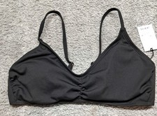 Shade  Shore Womens Large 12-14 Black Bralette Bikini Top Swimming