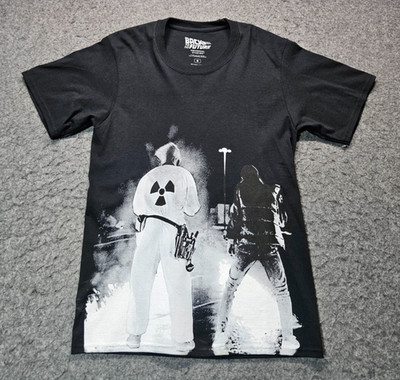 Universal Studios Back to the Future black & white t-shirt men small NWOT