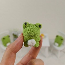 Handmade Amigurumi Crochet Frog Plushie