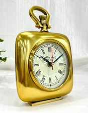 Vintage Brass Desk Clock Base Maritime Decor Marine Collectible, Nautical Gift