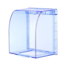 4.41 x 3.94 x 2.8 Inch Outlet Cover Box, Transparent Blue
