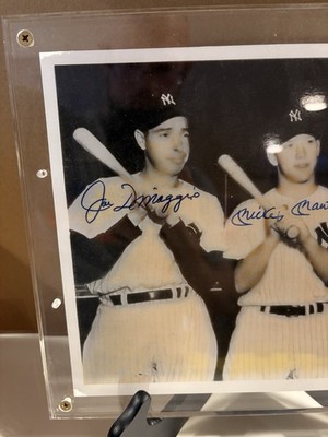 Joe DiMaggio Mickey Mantle Ted Williams Autographed Photograph