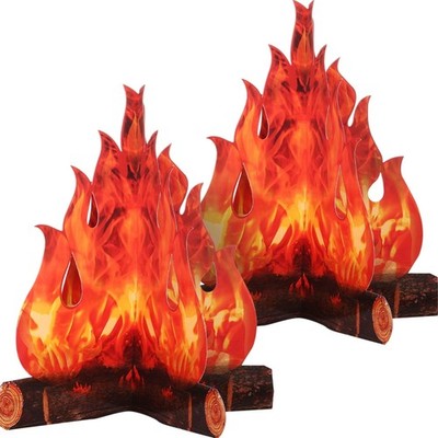 Dekoratives 3D Lagerfeuer in Rot-Orange -  für Halloween und Weihnachten