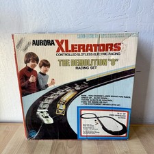 Vintage 1974 Aurora XLerators The Demolition  8  Racing Set Box  Parts