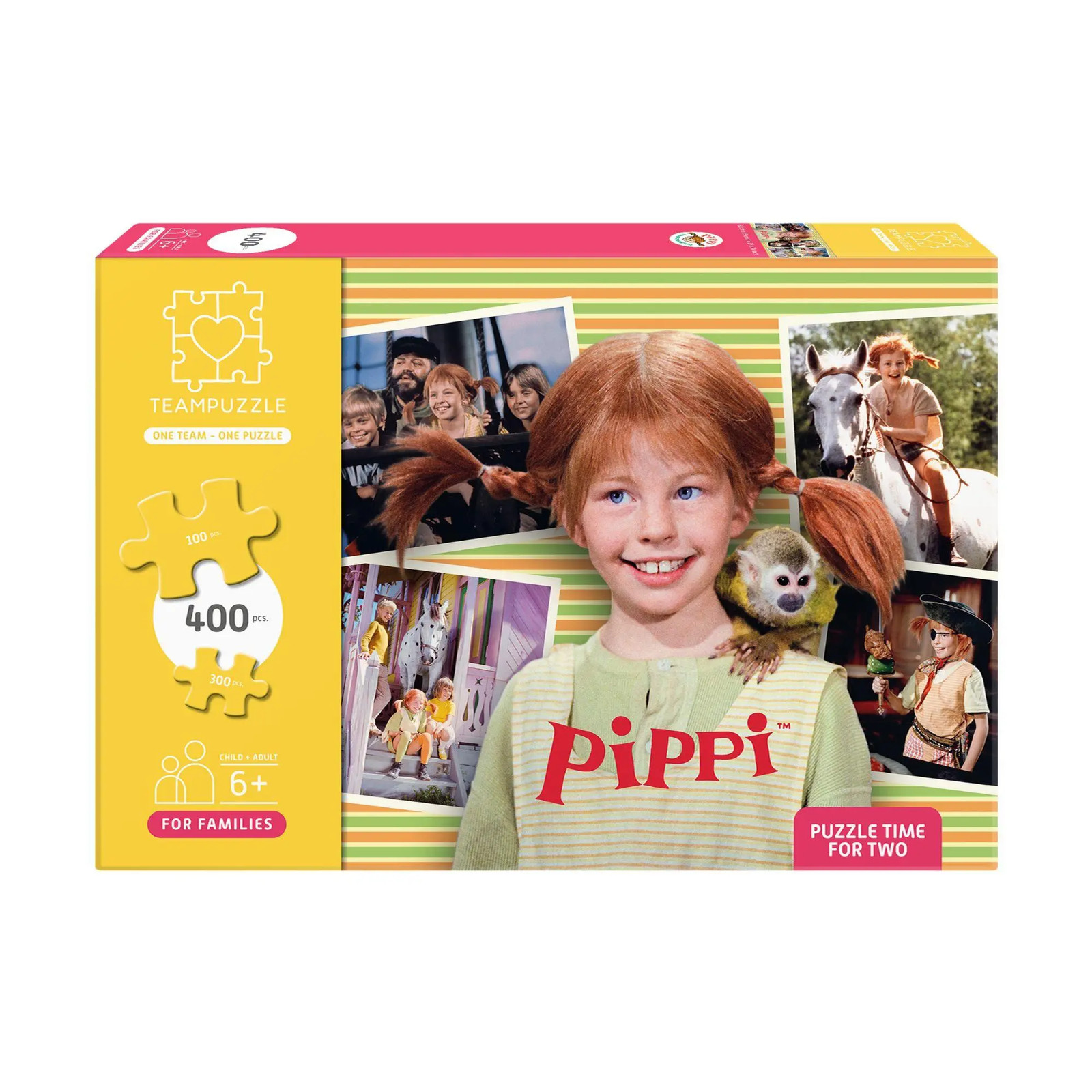 Teampuzzle Mehrfarbig Pippi Langstrumpf (Puzzle) (400 Teile) - Bild 3