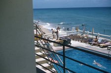 Miami Beach Florida Driftwood Motel Oceanfront Pool 1957 Red Kodachrome Slide