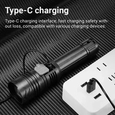 Torcia LED Tattica 9900000LM Ultra Luminosa USB Ricaricabile – Mini Portatile Impermeabile