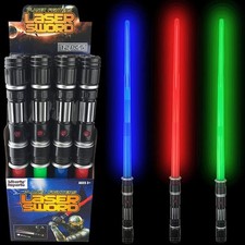 12 Pack LED Light Up Sabers Set - Motion Sensitive Retractable Swords with FX...