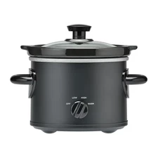 2 QUART Slow Cooker, Matte Black Finish, Removeable Stoneware Pot- FREE SHIPPING