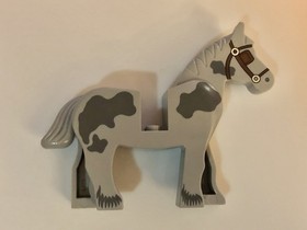 Lego Gray Spotted Horse With Covered Eyes Mill Village Raid 7189 Kingdoms Castle