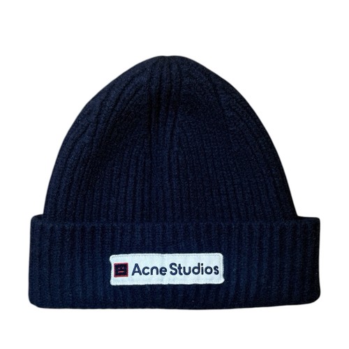 Acne Studios Navy Blue Beanie Hat One Size