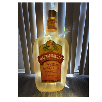 Margaritaville Tequila Gold Inflatable Bottle Breweriana Decorative Collectible