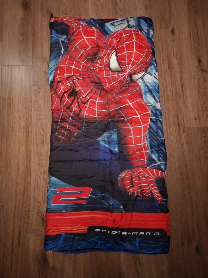 Saco de dormir Spider-Man 2 para niños 2004 Y2K con bolsa Foto 4 de 4