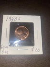 1930 S Lincoln Cent Gem BU.  $20