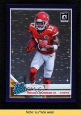 2019 Donruss Optic FOTL Purple Stars Prizm 7/25 Mecole Hardman Jr #175 READ 3f2