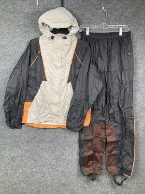 Harley Davidson Motorcycle Adult Small 2 Piece Biker Rain Gear Jacket Pants NEW