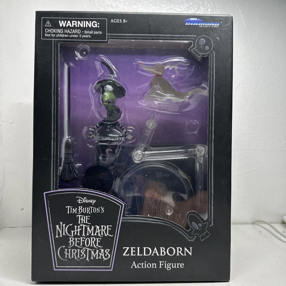 Figura de Acción Zeldaborn Pesadilla Antes de Navidad Disney Diamante Seleccionar Caja Nueva Foto 2 de 4