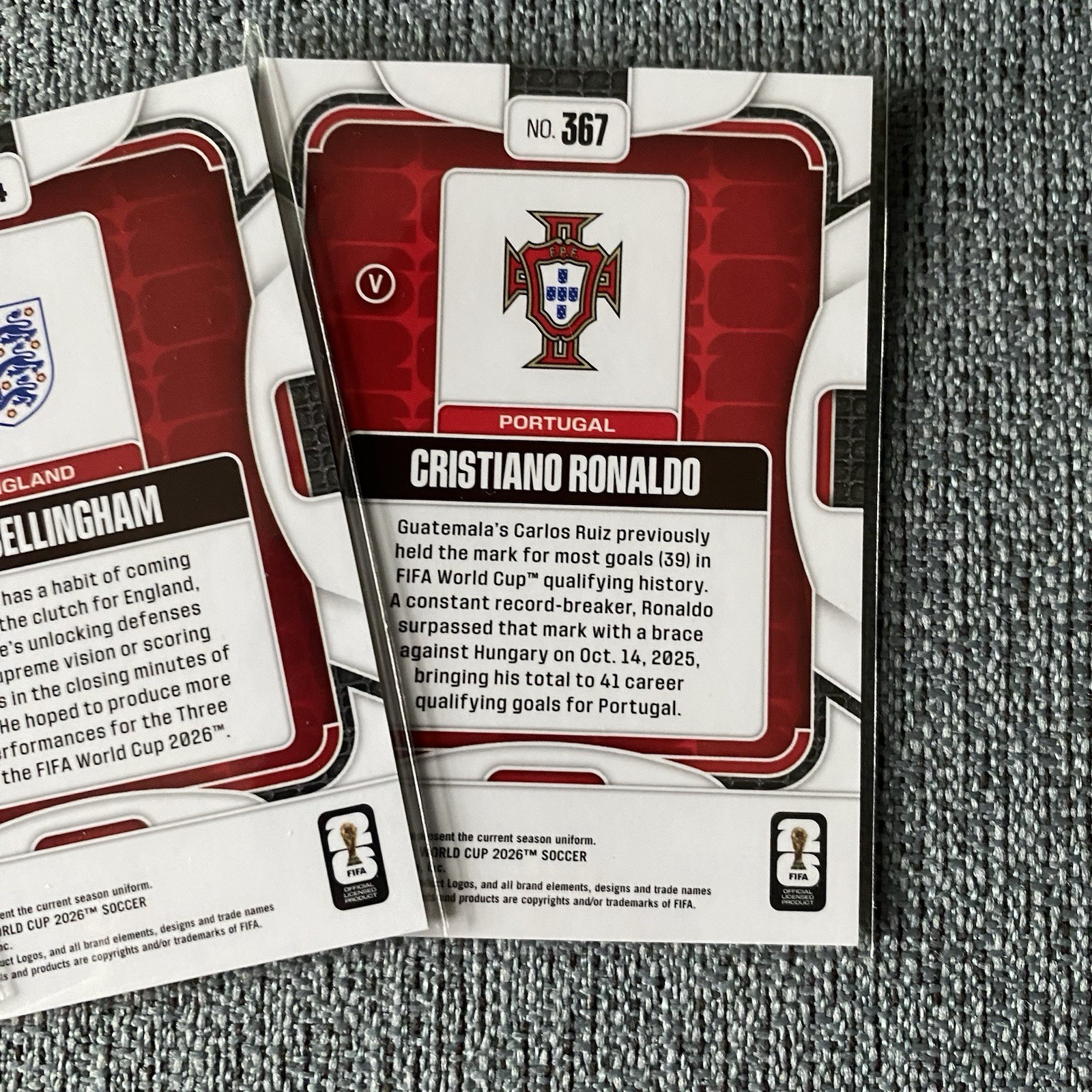 2026 Panini Prizm FIFA World Cup Ronaldo Bellingham V Variant + Conceicao /225 view 8