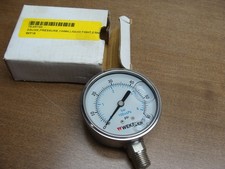 WEKSLER GLYCERIN FILLED PRESSURE GAUGE 0-60PSI BY42YPE4LW 2.5" DIAL 1/4NPT