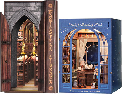 Enchanting Book Nook Kits: Magicspell Library & Starlight Reading Nook Bundle