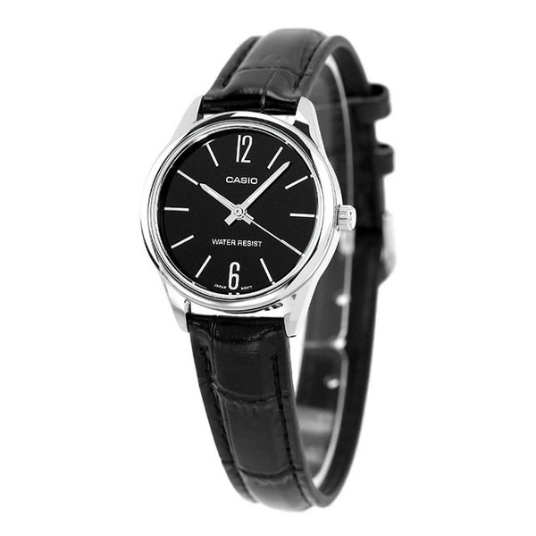 Casio Classic LTP-V005L-1BDF Analog Black Dial Black Leather Women's R80111163-image