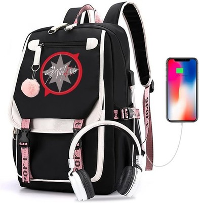 Stray Kids Schulrucksack mit USB und Audioanschluss für Laptop und Freizeit