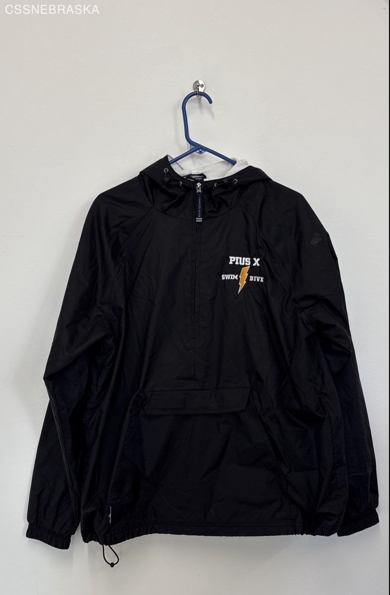 Charles River Black Zip Pullover Windbreaker Jack… - image 1