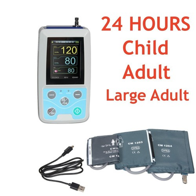 #ad Handheld Ambulatory Blood Pressure Monitor 24h NIBP Holter Recorder 3 Cuffs Test $179.00